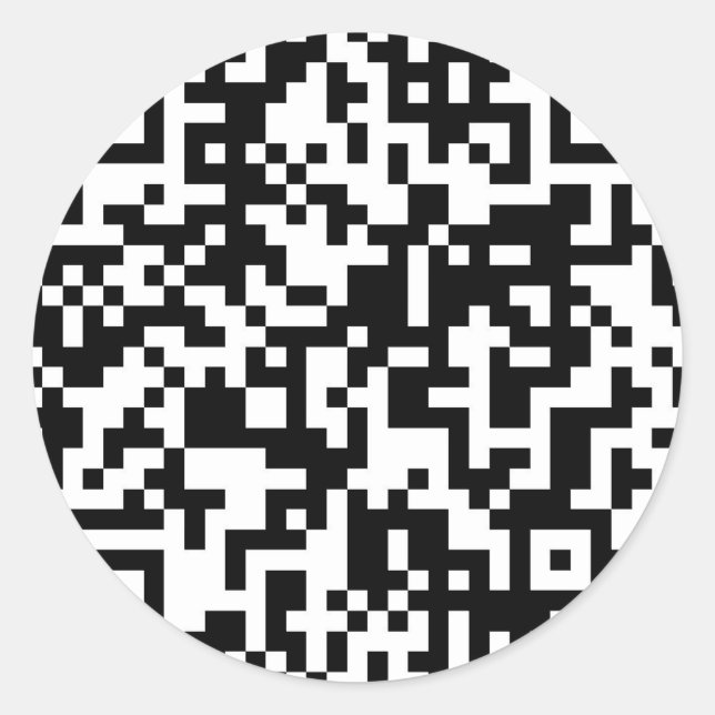 Pegatina Redonda diseño de código QR (Anverso)
