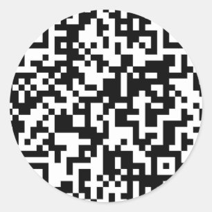 Pegatina Redonda diseño de código QR