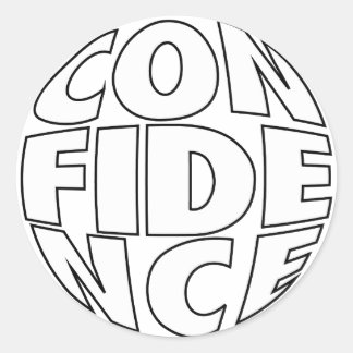 Pegatina Redonda Diseño de confianza #025