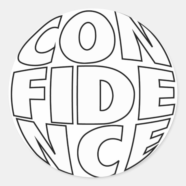 Pegatina Redonda Diseño de confianza #025 (Anverso)