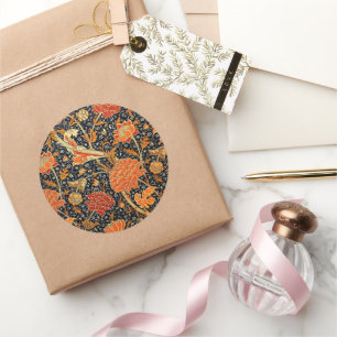 Pegatina Redonda Diseño de Cray, William Morris