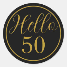 Diseño de Cumpleaños 50 Elegante Hola