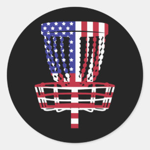 Pegatina Redonda Diseño de Disc Golf Genial para Hombres Mujeres Ni