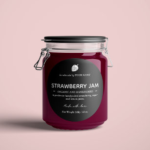 Pegatina Redonda Diseño de empaquetado de etiquetas Jam Jar