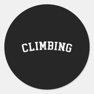 Pegatina Redonda Diseño de escalada en roca Ool para mujeres y niña