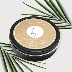 Pegatina Redonda Diseño de etiquetas de productos de velas