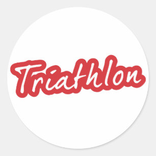 Pegatina Redonda Diseño de Guay Triathlon
