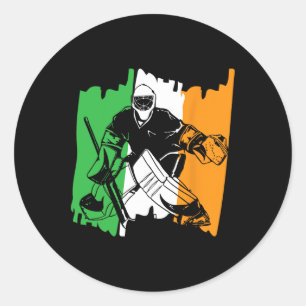Pegatina Redonda Diseño de hockey sobre hierba para familia irlande