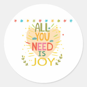 Pegatina Redonda Diseño de Kid Sayings con Encanto