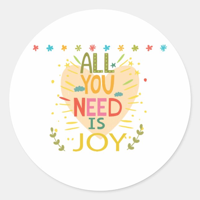 Pegatina Redonda Diseño de Kid Sayings con Encanto (Anverso)