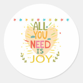 Pegatina Redonda Diseño de Kid Sayings con Encanto