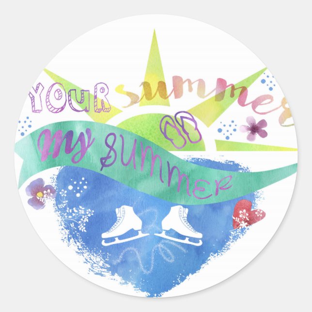 Pegatina Redonda Diseño de la máscara de la figura (Anverso)