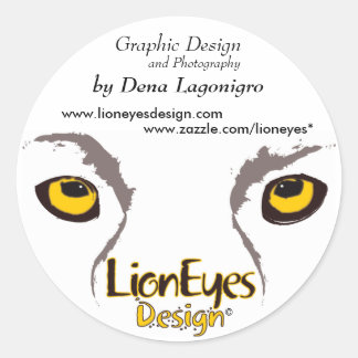 Pegatina Redonda Diseño de LionEyes