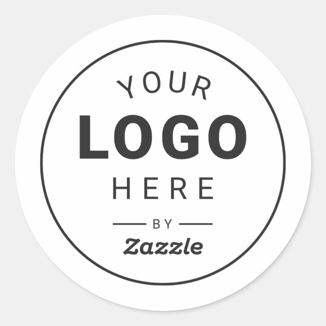 Pegatina Redonda Diseño de Logo Personalizado (Anverso)