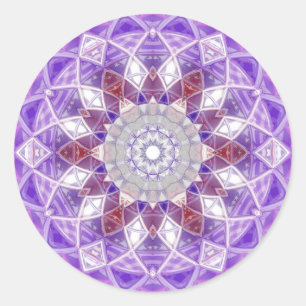 Pegatina Redonda diseño de mandala