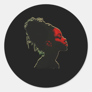 Pegatina Redonda Diseño de Mes de Historia Negra1