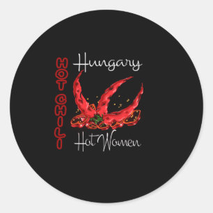 Pegatina Redonda Diseño de Navidades de pimienta picante, Unisex