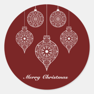 Pegatina Redonda Diseño de Navidades decorativos personalizados
