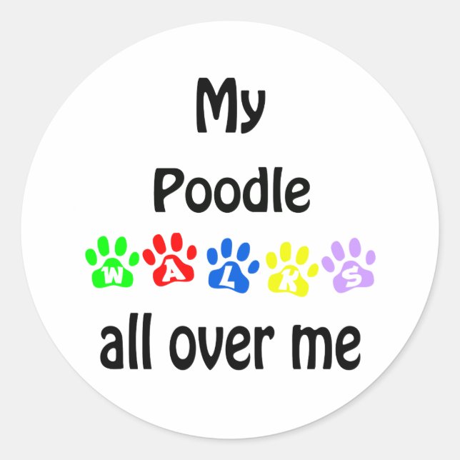 Pegatina Redonda Diseño de pasarelas de podle (Anverso)