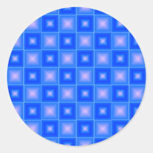 Pegatina Redonda Diseño de patrones de mosaico en mosaico