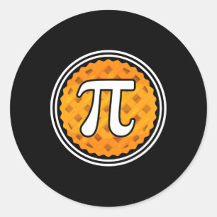 Pegatina Redonda Diseño De Pi Pie Day Para Estudiantes De Matemátic