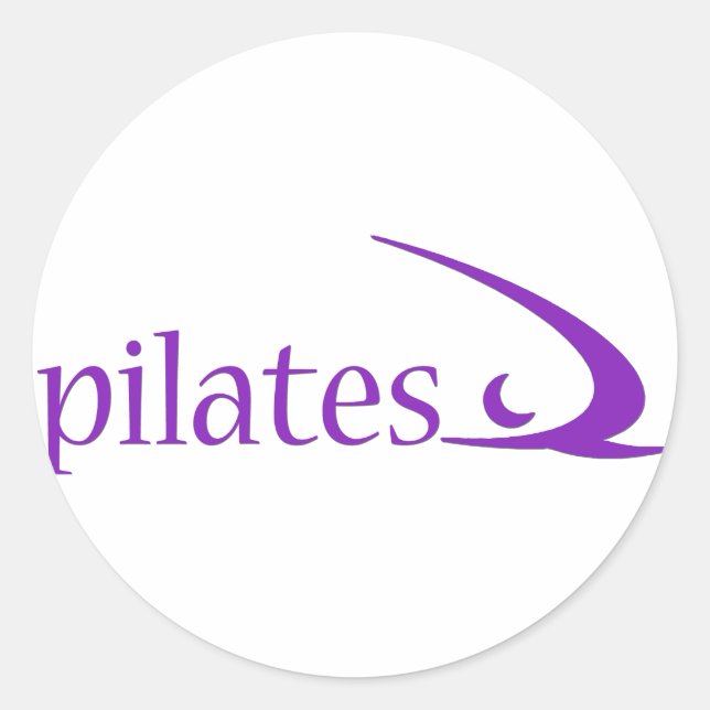 Pegatina Redonda ¡Diseño de Pilates! (Anverso)
