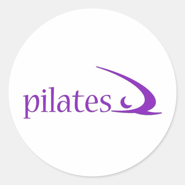 Pegatina Redonda ¡Diseño de Pilates! (Anverso)
