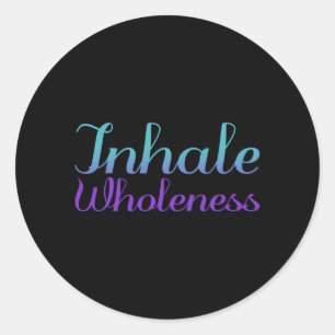 Pegatina Redonda Diseño de Prevención de Conciencia de Inhalación d