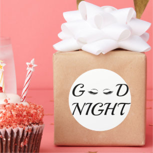 Pegatina Redonda Diseño de Relajación Feminiana por Buenas Noches