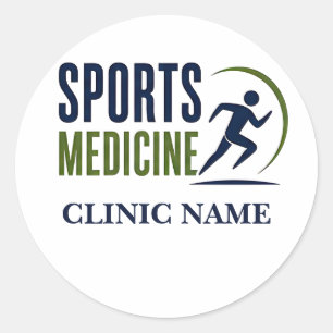 Pegatina Redonda Diseño de Rendimiento de Medicina Deportiva