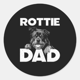 Pegatina Redonda diseño de Rottweiler para hombres papá rottie Rott