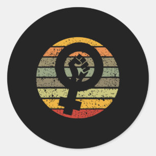 Pegatina Redonda Diseño de símbolo retroviral