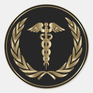 Pegatina Redonda Diseño de símbolos médicos