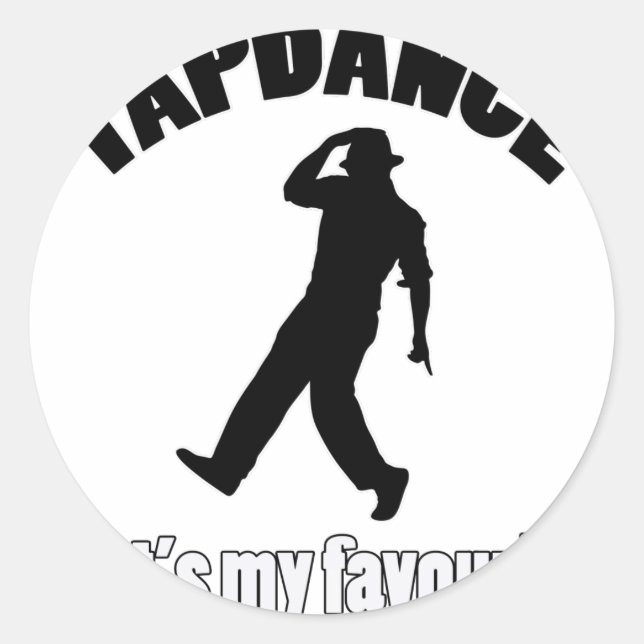 Pegatina Redonda diseño de tapdance (Anverso)