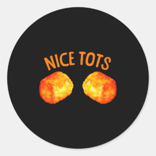 Pegatina Redonda Diseño de Tater Tots lindo para hombres mujeres ni