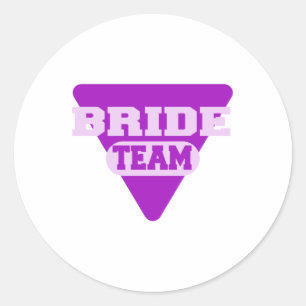 Pegatina Redonda Diseño de Team Bride