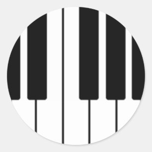 Pegatina Redonda Diseño de teclado