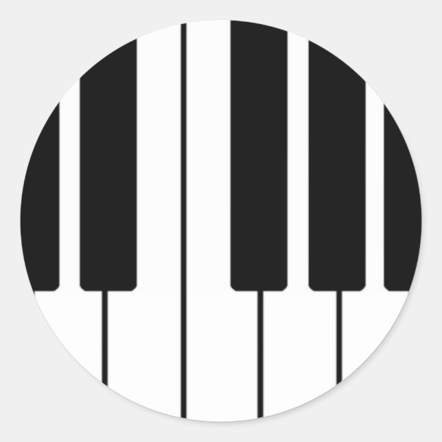 Pegatina Redonda Diseño de teclado (Anverso)