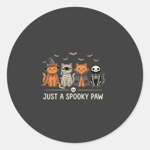 Pegatina Redonda Diseño de vector de disfraz de gato de Halloween S