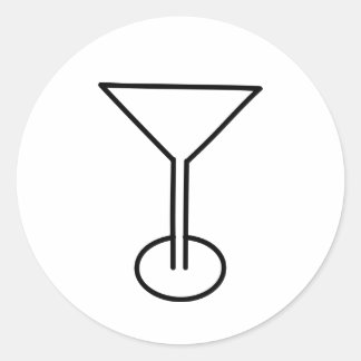 PEGATINA REDONDA DISEÑO DE VIDRIO MARTINI