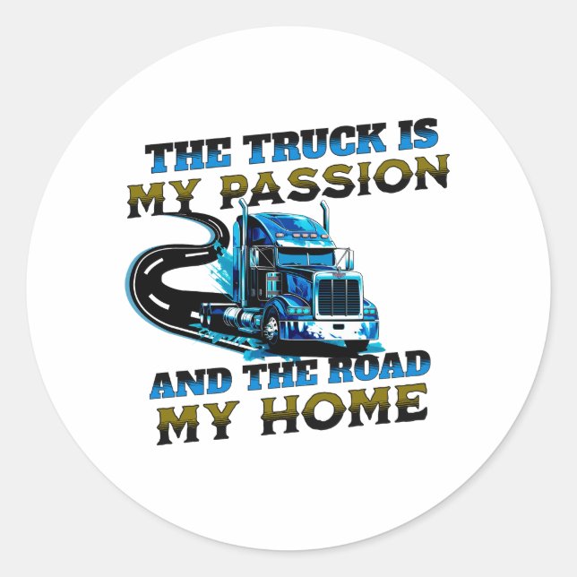 Pegatina Redonda Diseño del controlador de la casa de la pasión de  (Anverso)