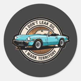 Pegatina Redonda Diseño del eslogan Triumph Spitfire