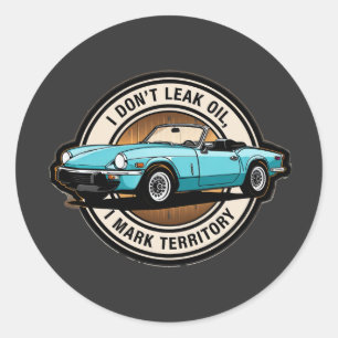 Pegatina Redonda Diseño del eslogan Triumph Spitfire