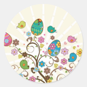 Pegatina Redonda ¡Diseño del este hermoso de los huevos!