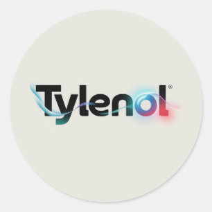 Pegatina Redonda Diseño del logotipo de Tylenol