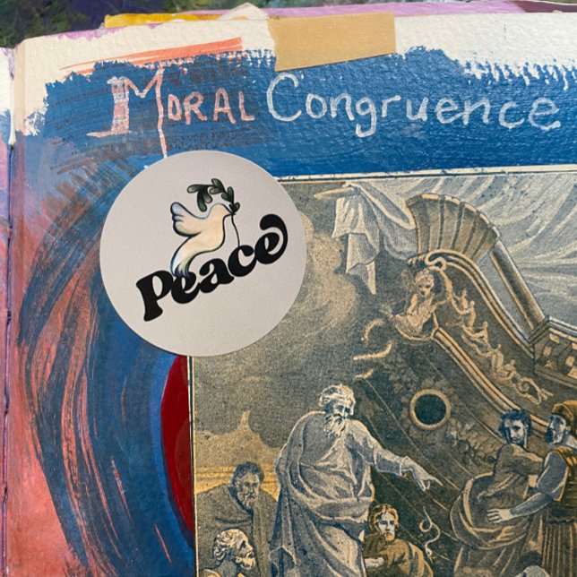 Pegatina Redonda Diseño del mundo pacífico (Subido por el creador)