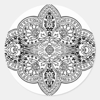 Pegatina Redonda Diseño del Sudeste Asiático 2