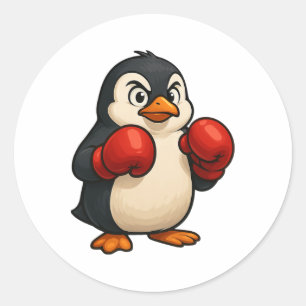 Pegatina Redonda Diseño deportivo de Personalizado de Guay Penguin