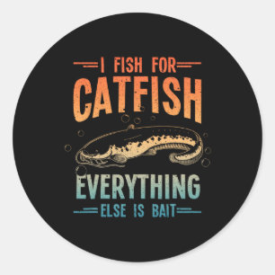 Pegatina Redonda Diseño Divertido de Catfishing para Hombres Mujere