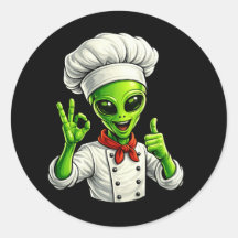 Diseño Divertido de Chef Alien Cute Space Cook con